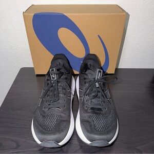 ASICS Gel Kayano 32 Running Shoes Black White Size 10.5 With Box